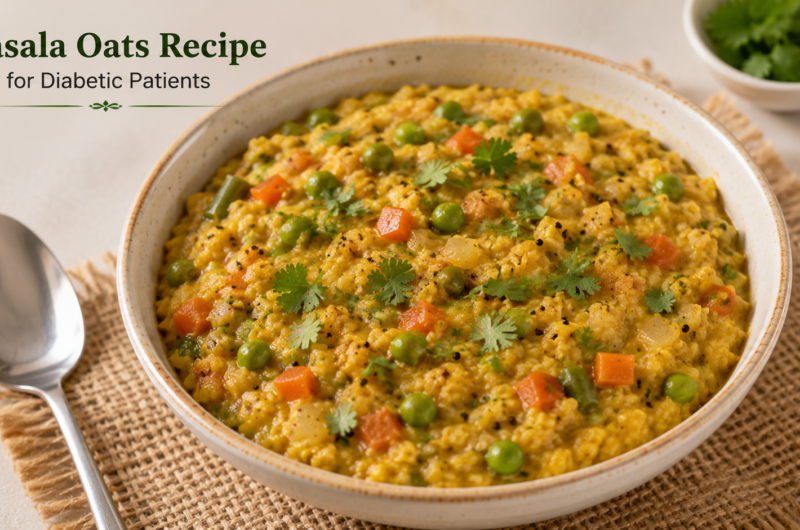 Masala oats Recipe for Diabetic Pateints