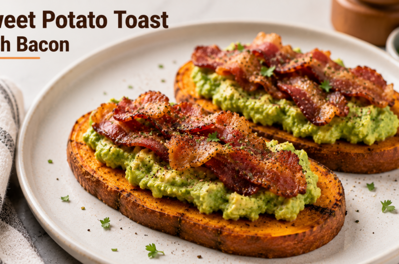 Sweet Potato Toast with Bacon