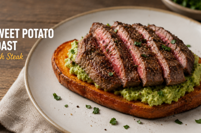 Sweet Potato Toast with Steak