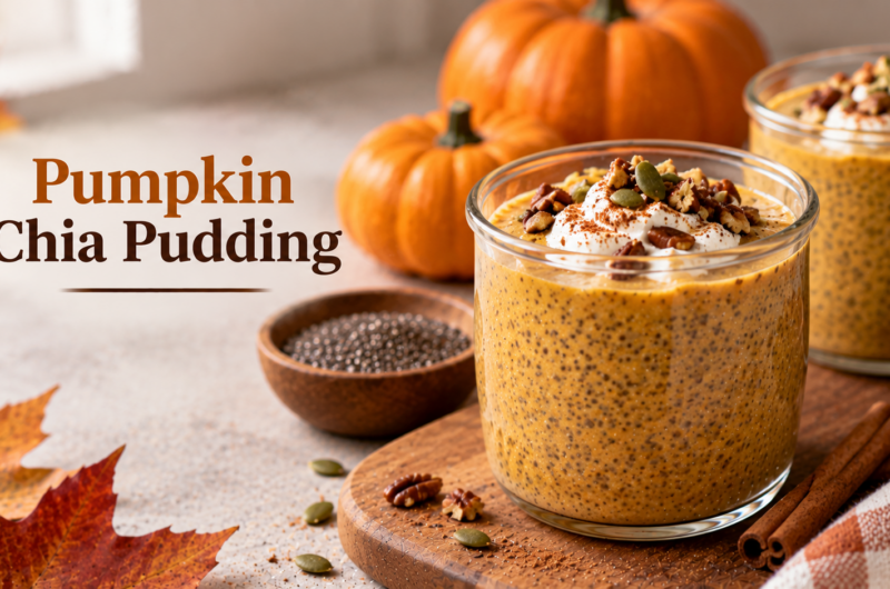 Low Sugar Pumpkin Chia Pudding for diabetics