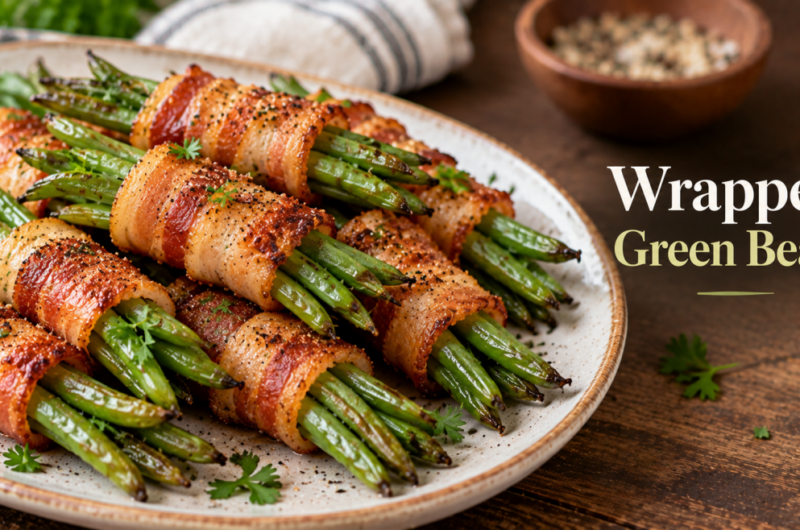 Halloween Sweet & Spicy Prosciutto Wrapped Green Beans