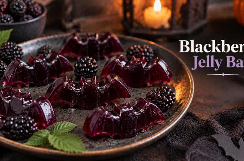 Spooky Halloween Blackberry Jelly Bats