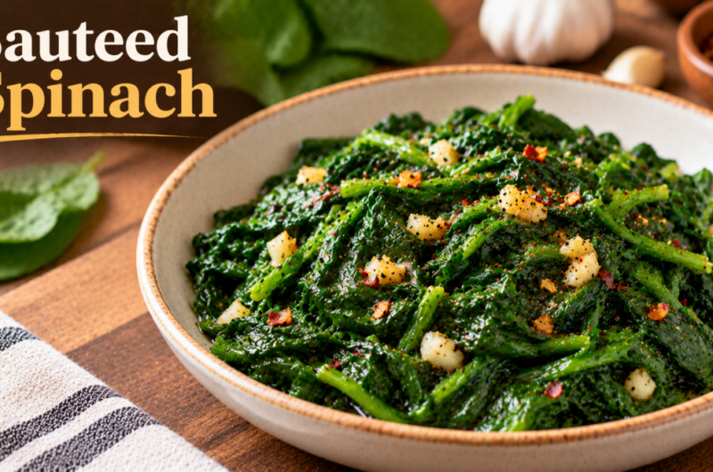 Diabetic-Friendly Christmas Sauteed Spinach