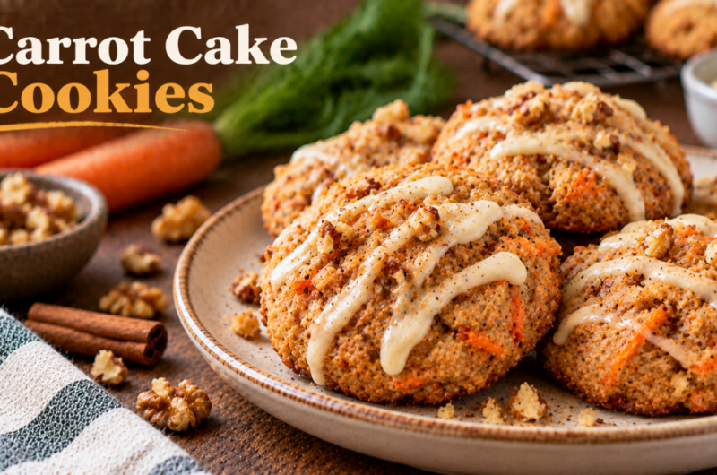 Diabetic-Friendly Christmas Carrot Cake Cookie