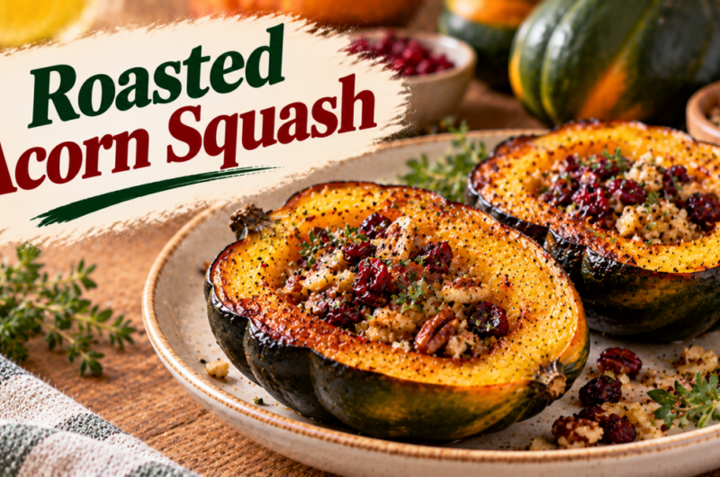 Diabetic-Friendly Christmas Roasted Acorn Squash