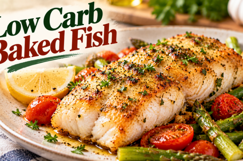 Diabetic-Friendly Christmas Low-Carb Baked Fish