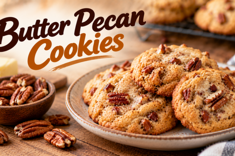 Easy Christmas Butter Pecan Cookies