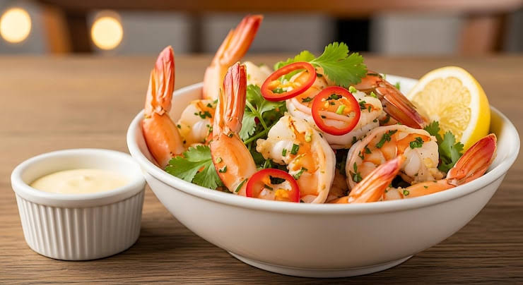 Low Carb Garlic Butter Shrimp Bowl