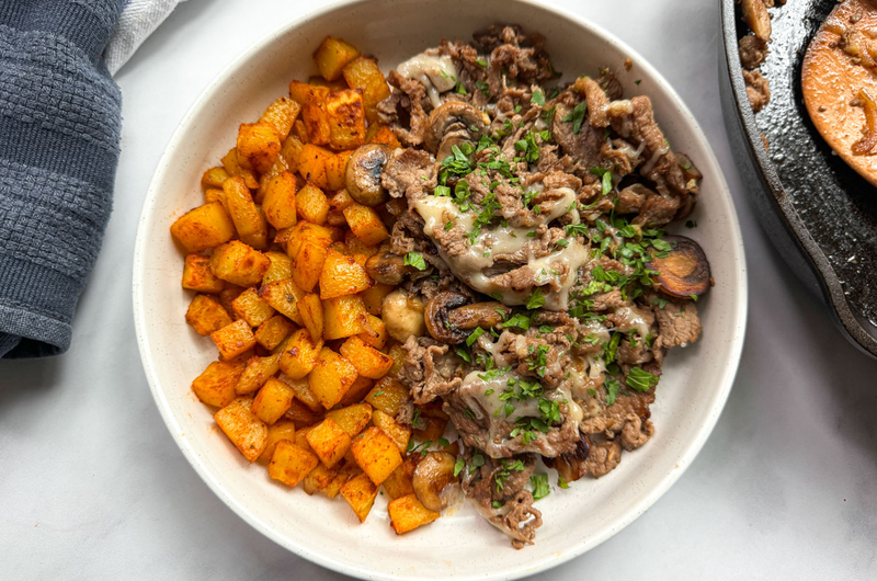 Low Carb Philly Cheese steak Bowl
